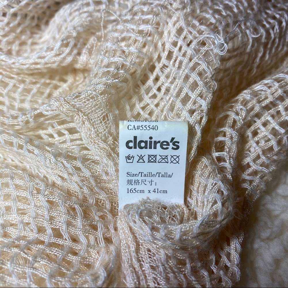 Beauftul Tan & Cream/Light Brown Scarf - Picture 6 of 7